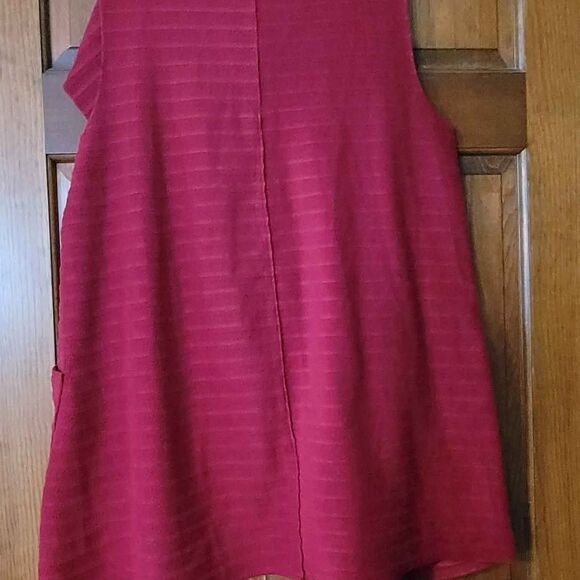 Women's Size XL XXL Le Moda Sleeveless Long Open Front Cardigan Pockets - Picture 4 of 5